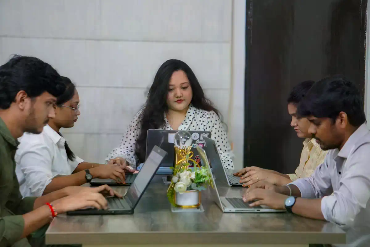 WeareZO accountants working together at our Hyderabad office